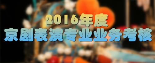 黄片《男人肏女人逼》国家京剧院2016年度京剧表演专业业务考...